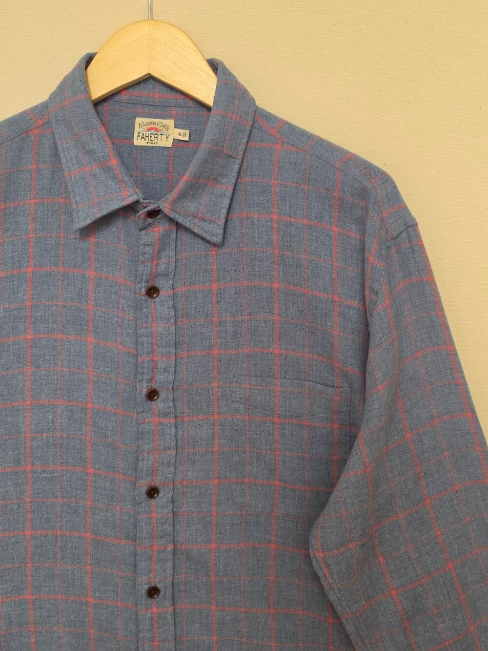 Faherty Long Sleeve Flannel Button Down XL